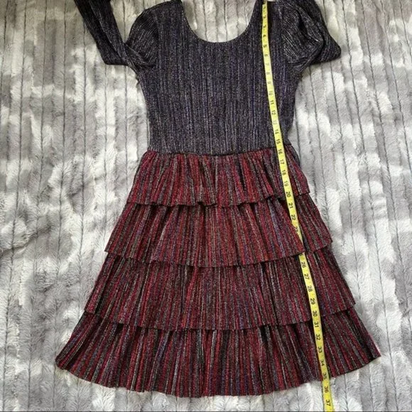 & OTHER STORIES Frills And Glitter Dress Size 10 - Picture 7 of 11